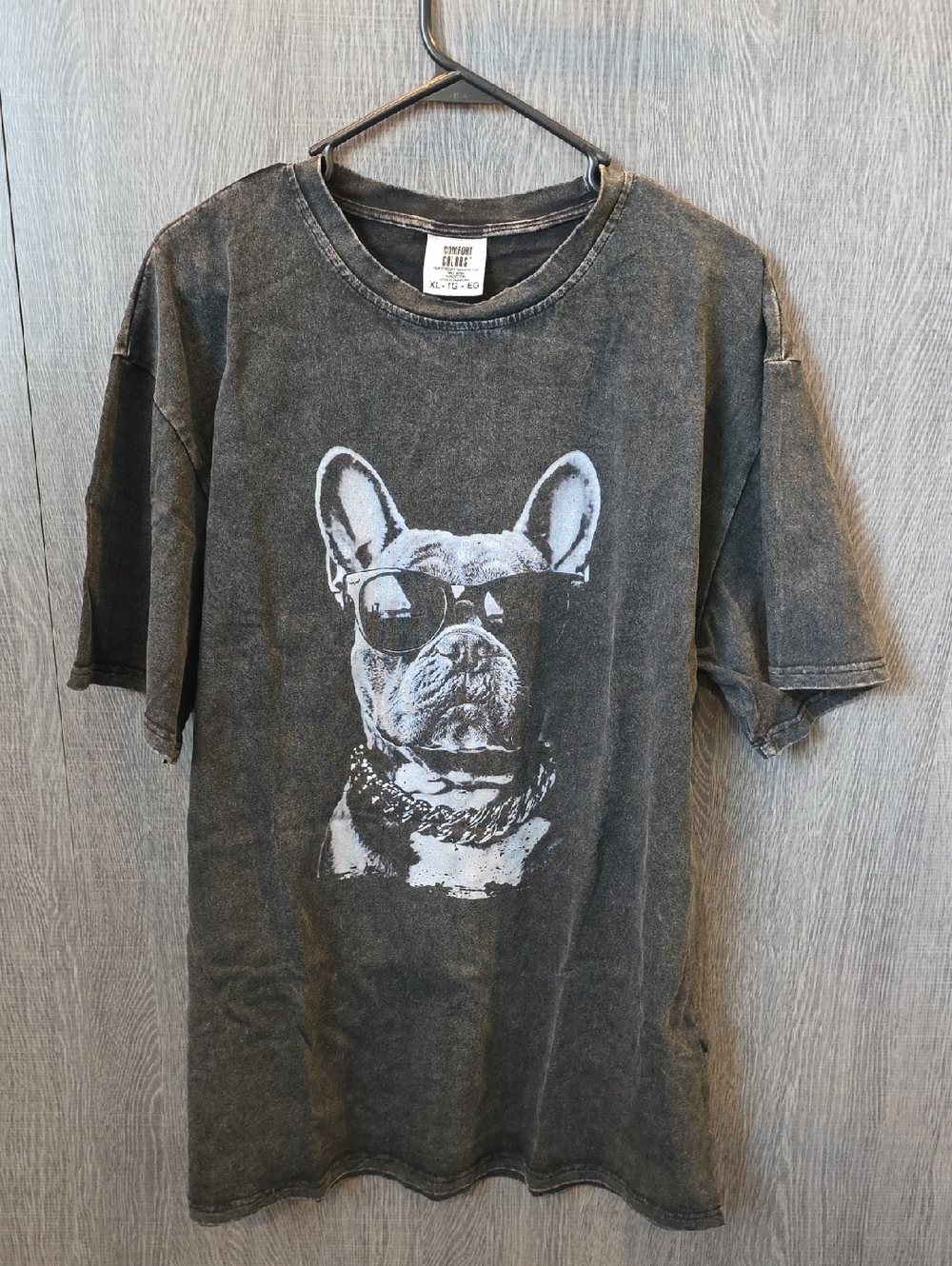 Comfort Colors Black French Bulldog Sunglasses Graphic Tee (Men)